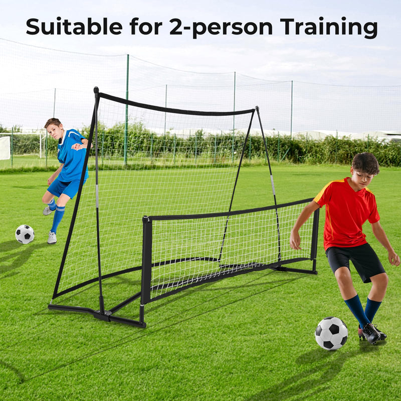 Load image into Gallery viewer, Goplus Soccer Trainer 80”x40”, 2-in-1 Soccer Rebounder Net with Carrying Bag