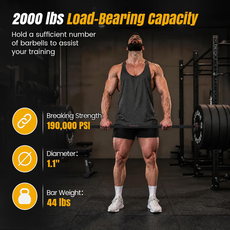 Load image into Gallery viewer, Goplus 7FT Olympic Barbell | 2000 lbs Weight Lifting Olympic Bar for Olympic Plates