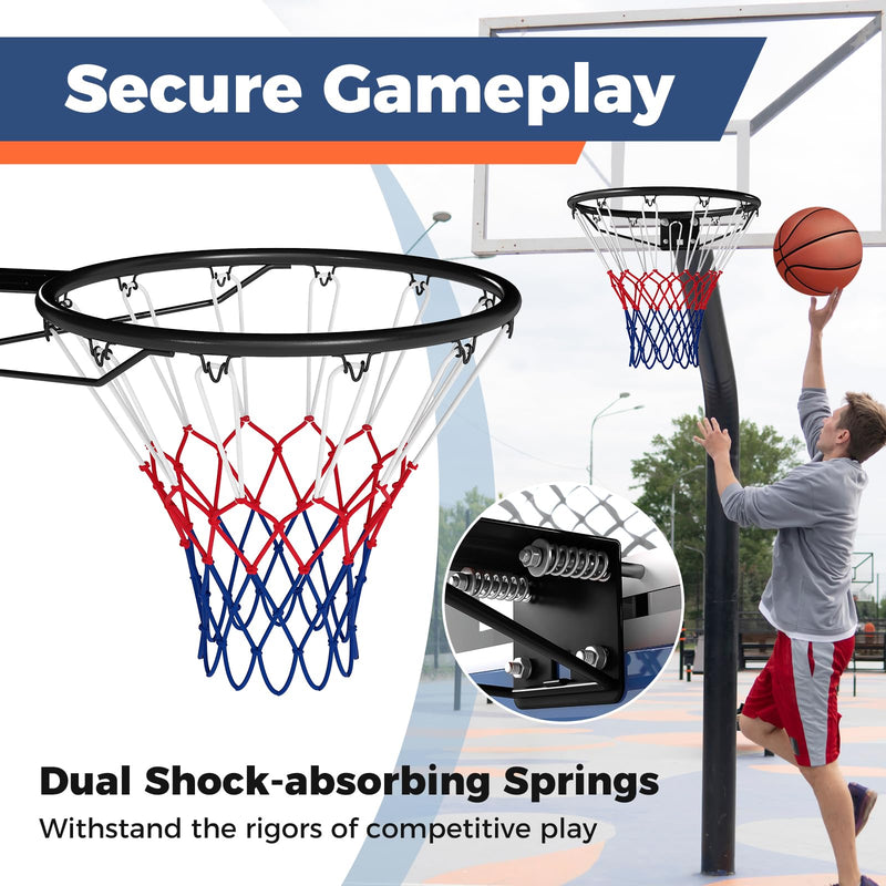 Load image into Gallery viewer, Goplus 18" Replacement Basketball Rim with All Weather Net & Dual-spring