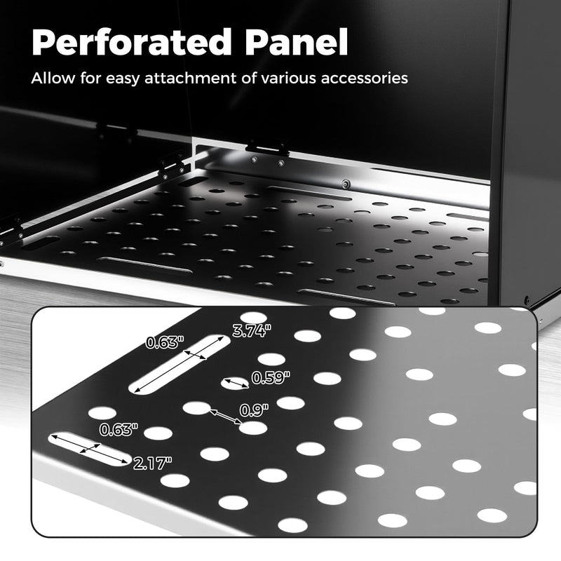 Load image into Gallery viewer, Goplus 17" x 20" Portable Galvanized Metal Work Table with 3 Protective Panels