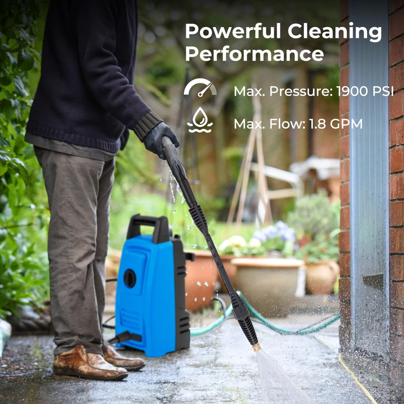 Load image into Gallery viewer, Goplus Electric Pressure Washer, 1900 PSI 1.8 GPM High Pressure Power Washer w/ 4 Quick Connect Nozzles