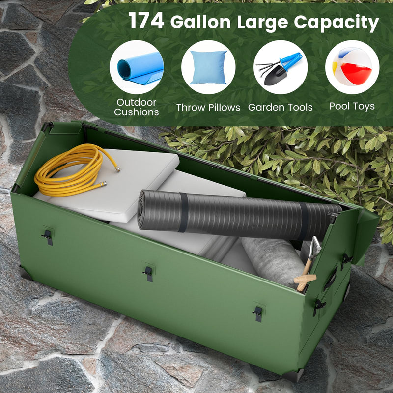Load image into Gallery viewer, Goplus Outdoor Storage Box, 174 Gallon All Weather Outside Storage Container w/Convenient Handles