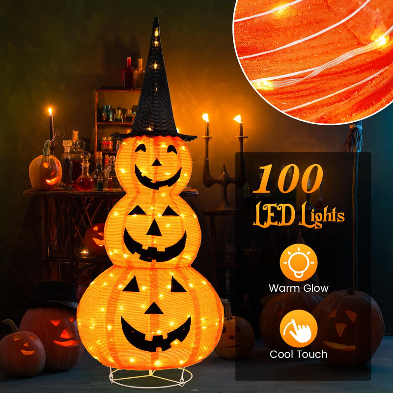 Load image into Gallery viewer, Goplus 5 FT Halloween Light Up Pumpkin Decoration