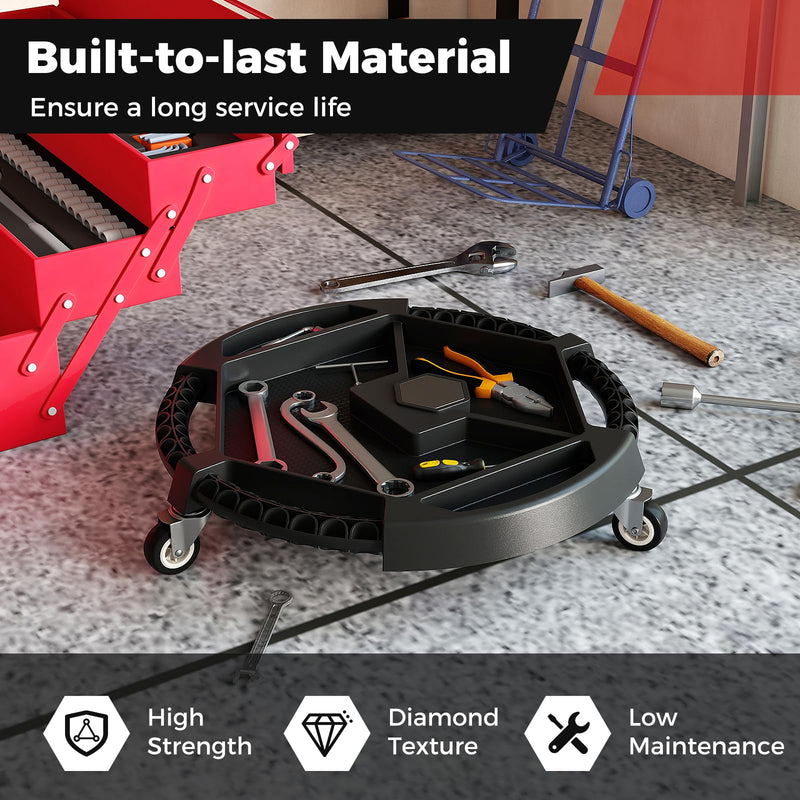 Load image into Gallery viewer, Goplus Mobile Automotive Tool Creeper with 3 Swivel Casters & 4 Compartments (19.5" x 19.5" x 4")