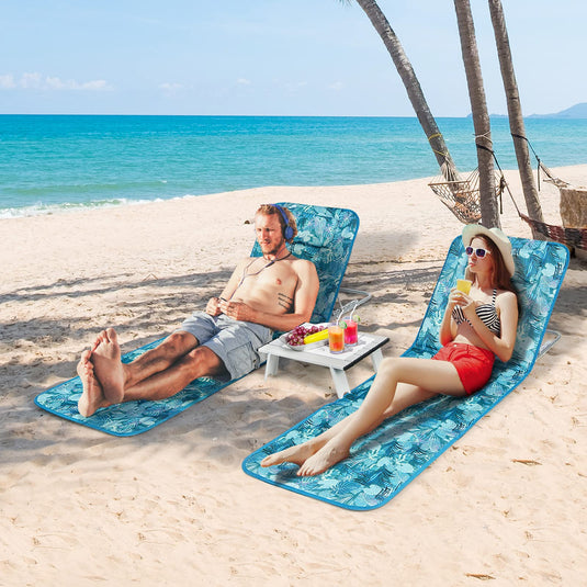 Goplus Beach Chairs with Side Table