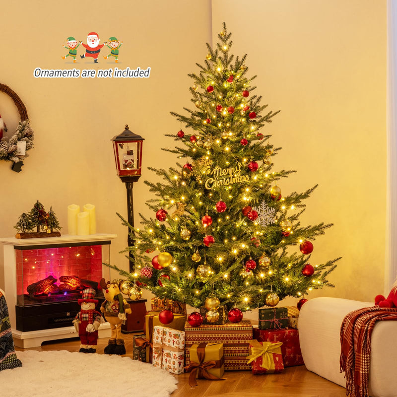 Load image into Gallery viewer, Goplus 6FT / 7FT Pre-Lit Artificial Christmas Tree with PVC & PE Mixed Branch Tips
