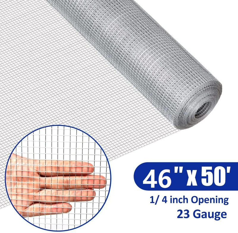 Load image into Gallery viewer, 48'' x 50' 1/4 inch Hardware Cloth, 23 Gauge Square Galvanized Chicken Wire