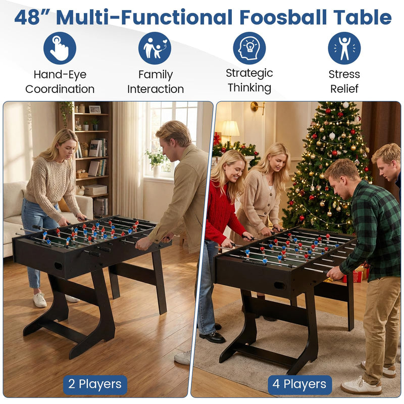 Load image into Gallery viewer, Goplus 48inch Full Competition Size Freestanding Soccer Game Table with 22 Players 2 Balls