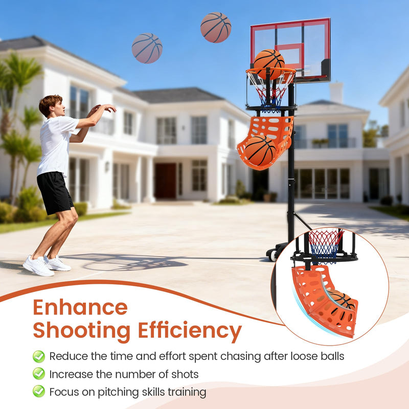 Load image into Gallery viewer, Goplus 360° Rotatable Basketball Return Attachment w/4 Tool-Free Detachable Hooks