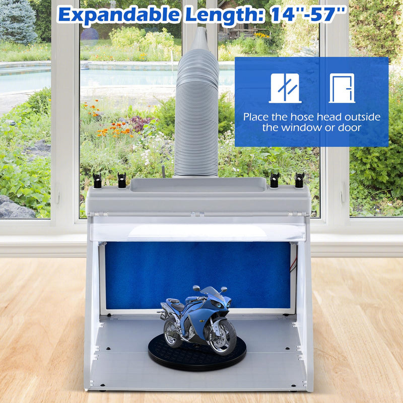 Load image into Gallery viewer, Goplus Portable Airbrush Spray Booth Kit Lighted Painting Station with 3 LED Lights