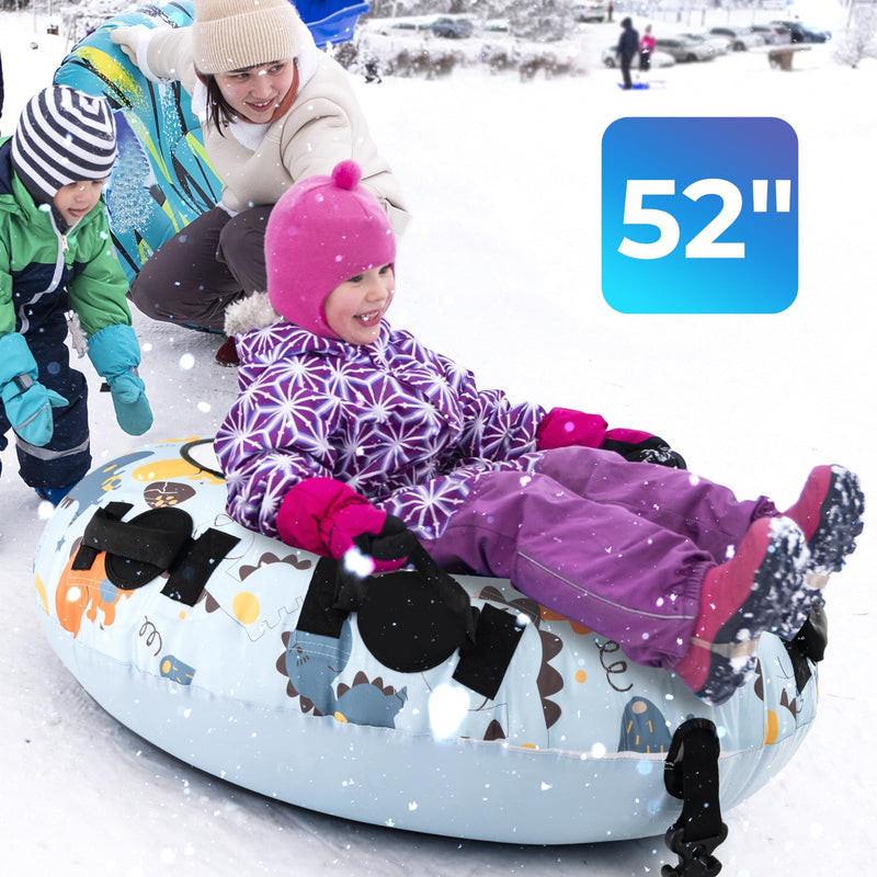 Load image into Gallery viewer, Goplus Snow Tube, 52" Inflatable Snow Sled w/Premium Polyester Oxford Cover