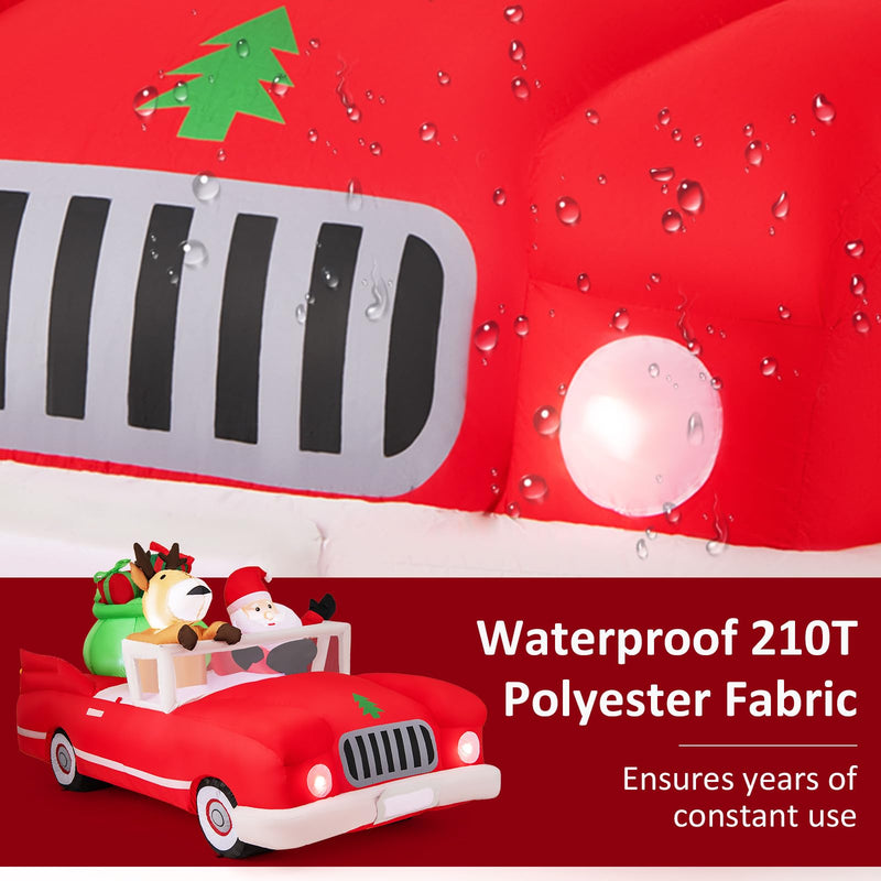 Load image into Gallery viewer, Goplus 7.7 FT Long Lighted Xmas Inflatable Santa Claus & Reindeer Driving Red Car Gift Boxes