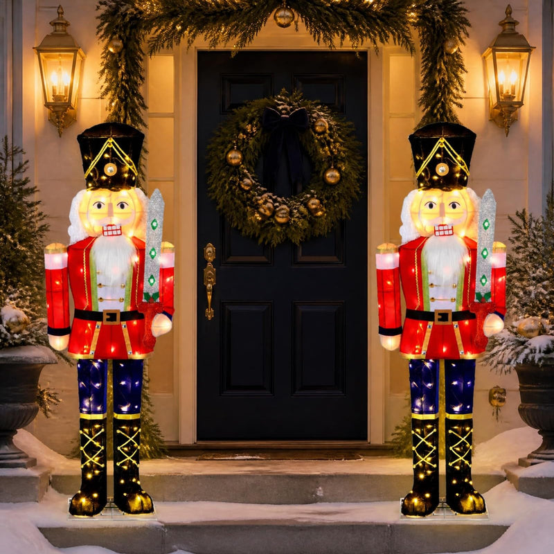 Load image into Gallery viewer, Goplus 5 FT Nutcracker Christmas Decor Outdoor with 100 LED Lights