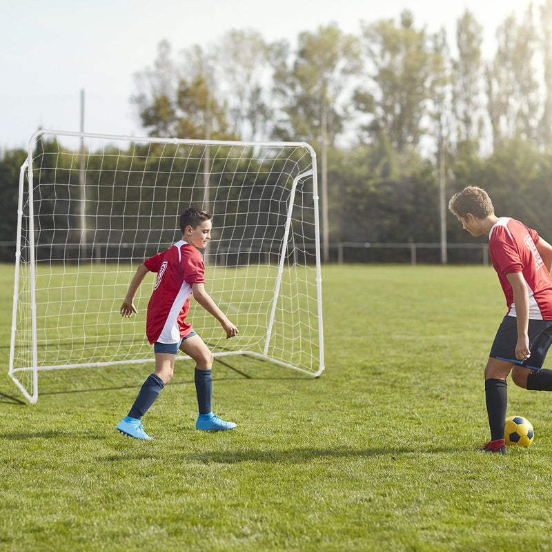 Load image into Gallery viewer, Goplus Soccer Goal, 7FT x 5FT Soccer Net for Backyard with Metal Frame
