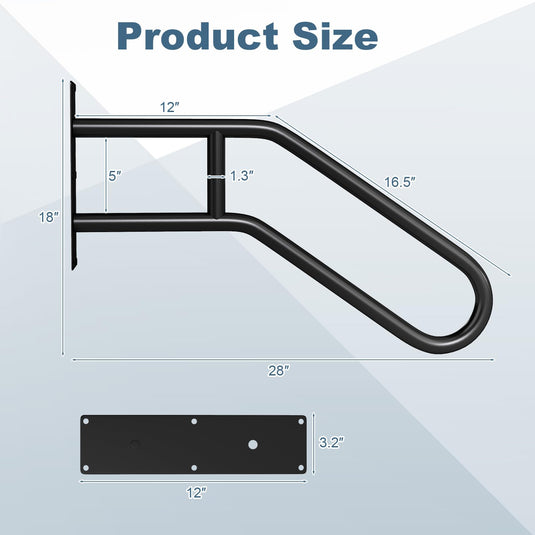 Goplus Non-Slip Wall Mount Stair Hand Railing Grab Bar for Elderly Kids Pregnant Women