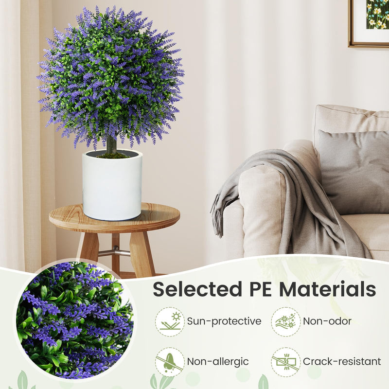Load image into Gallery viewer, Goplus 22'' Artificial Wisteria Topiary Ball Tree with Vivid Wisteria