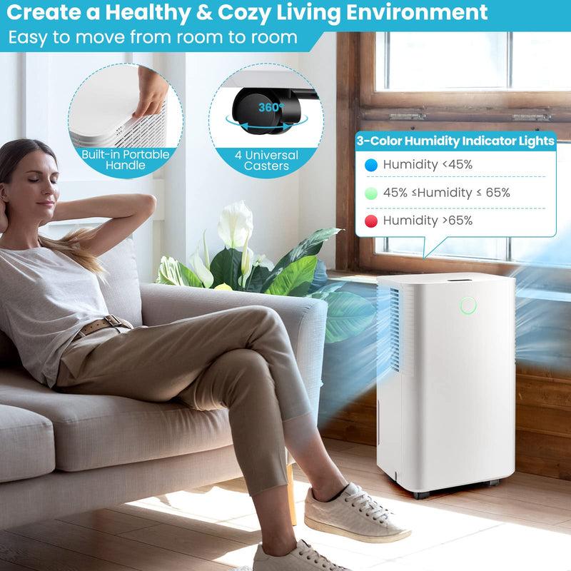 Load image into Gallery viewer, 2000 Sq. Ft Dehumidifier with 3 Modes, 2 Speeds, LED Touch Control Panel, Dehumidifier for Home Office