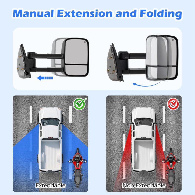 Load image into Gallery viewer, Goplus Heated Tow Mirrors for 2007-2012 Chevy Silverado GMC Sierra 1500/2500/3500 Yukon