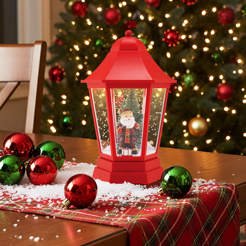 Load image into Gallery viewer, Goplus 2-in-1 Musical Lamp Post & Snow Globe Lantern (Snowing Santa)