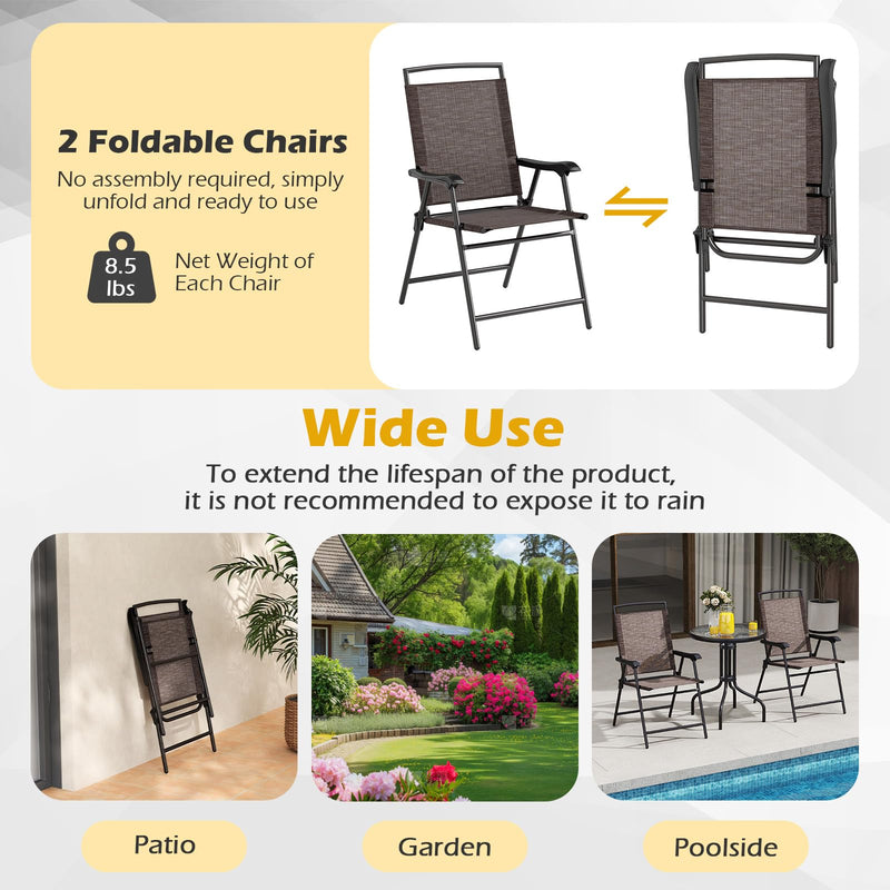 Load image into Gallery viewer, Goplus 3 Pieces Bistro Set with Tempered Glass Table