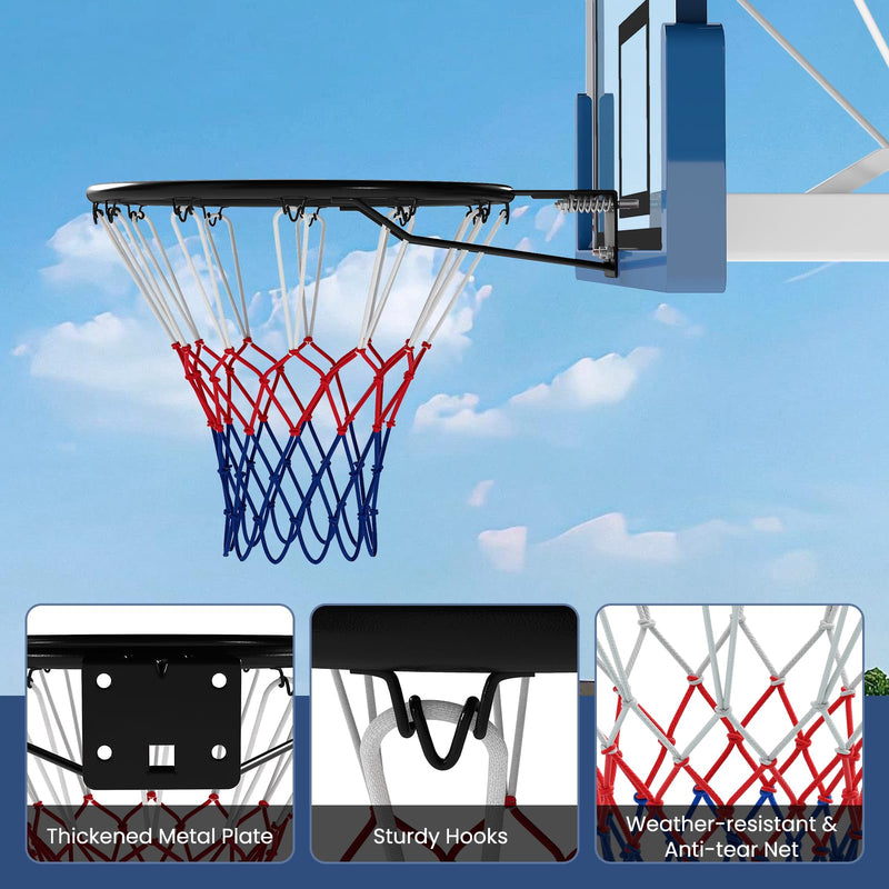 Load image into Gallery viewer, Goplus 18" Replacement Basketball Rim with All Weather Net & Dual-spring