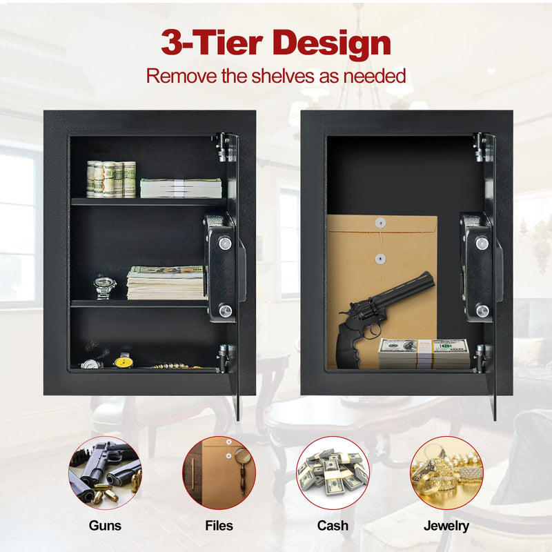 Load image into Gallery viewer, Goplus 22" Tall Wall Safe, Electric Safe Box Fits Between the Studs,Hidden Wall Mount Safe