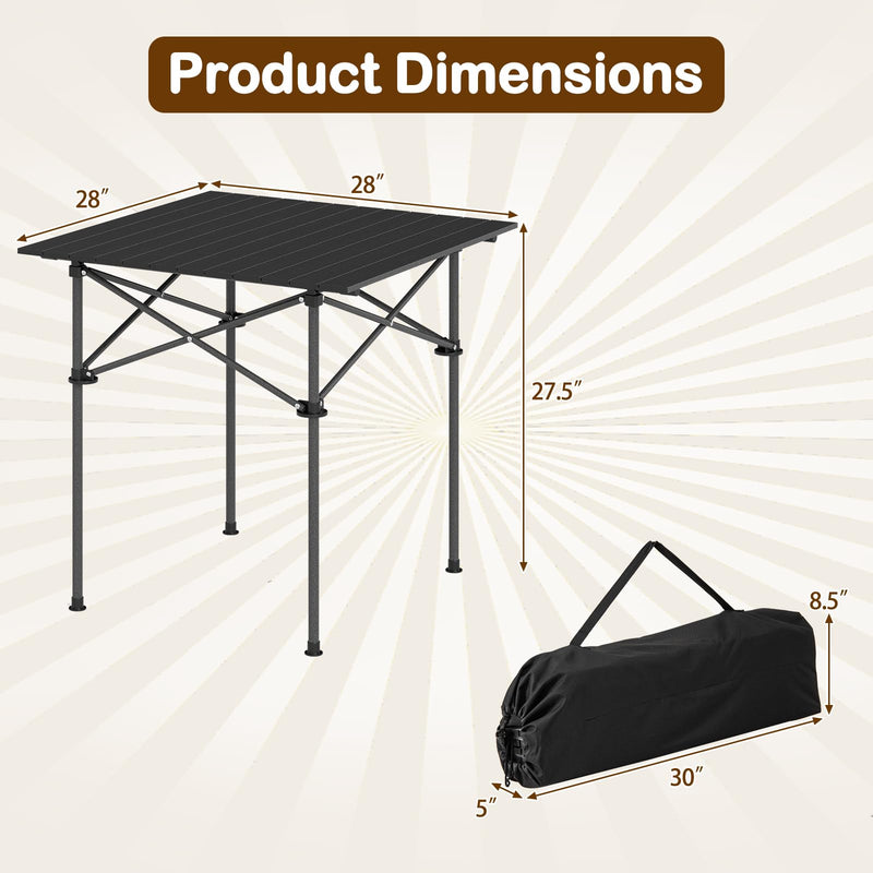 Load image into Gallery viewer, Goplus Outdoor Folding Camping Table with Snap-Together Design & Carrying Bag
