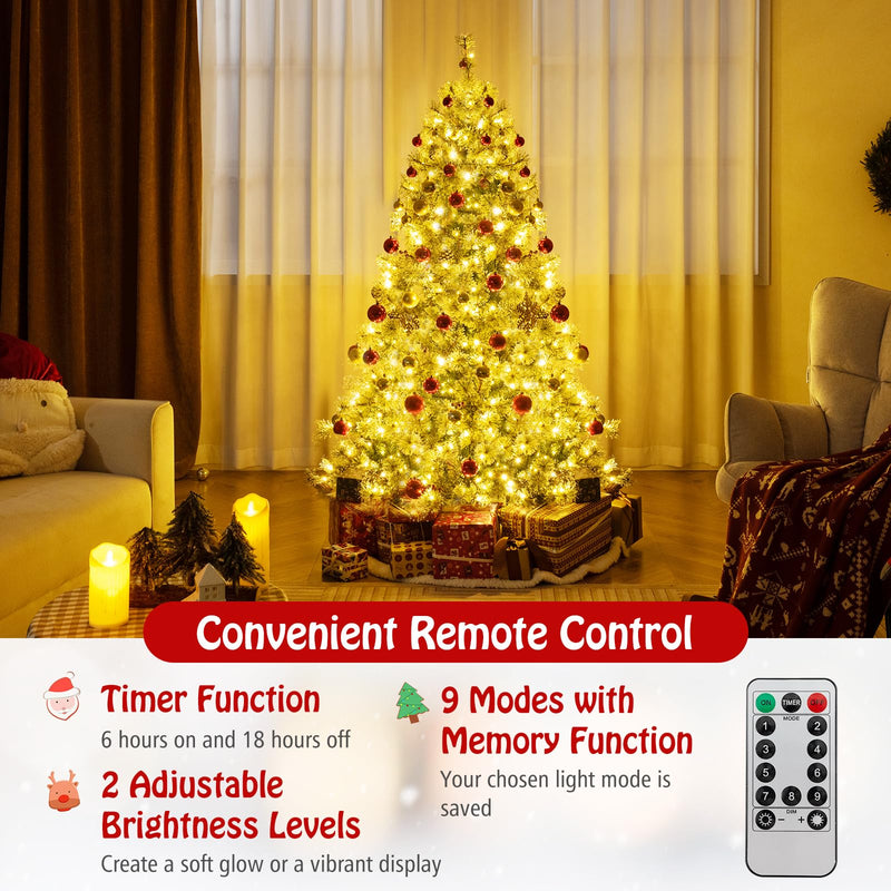 Load image into Gallery viewer, Goplus 6ft / 7.5ft / 9ft Pre-Lit Artificial Christmas Tree with 360° Quick Power Connector