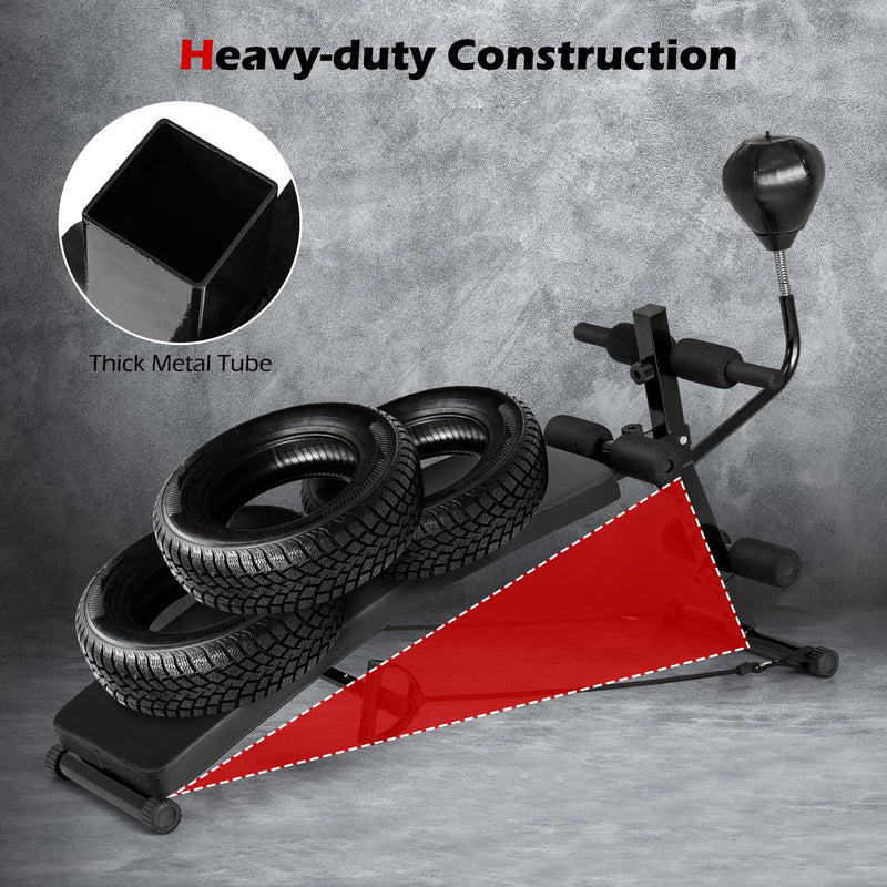 Load image into Gallery viewer, Goplus Adjustable Decline Sit Up Bench for Exercise, Foldable Curved Slant Bench