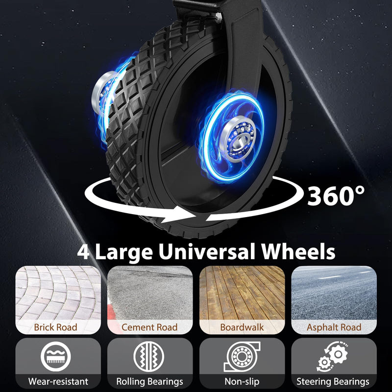 Load image into Gallery viewer, Goplus Collapsible Foldable Wagon, Heavy-Duty Wagon Cart w/Adjustable Handlebar, Bottle Holders & Storage Pocket