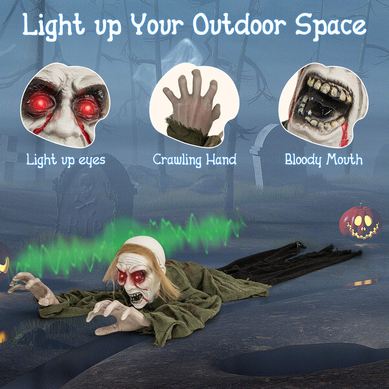 Load image into Gallery viewer, Goplus Halloween Skeleton Groundbreaker Decoration, Sound-Actived Halloween Party Decoration