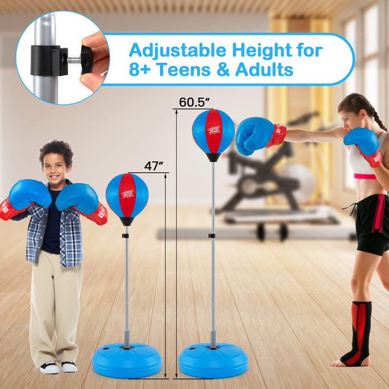 Load image into Gallery viewer, Goplus Punching Bag for Kids Adjustable Boxing Toy Set with Reflex Bag