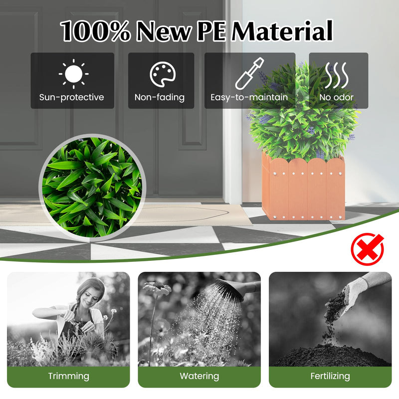 Load image into Gallery viewer, Goplus 12 Inch Artificial Lavender Topiary Balls Set of 2, Outdoor Faux Greenery Balls with Flowers