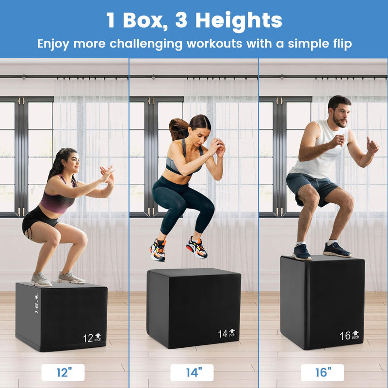 Load image into Gallery viewer, Goplus 3 in 1 High Density Foam Plyometric Jump Box