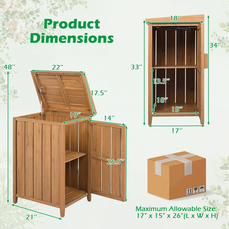Load image into Gallery viewer, Goplus Wood Package Delivery Box for Outside