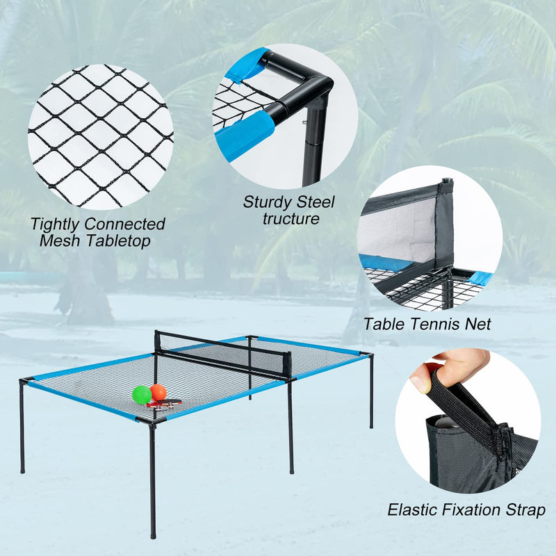 Load image into Gallery viewer, Goplus Portable 2-in-1 Ping Pong Table Game Set W/ 2 Paddles 2 Volleyballs