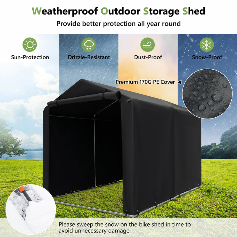 Load image into Gallery viewer, Goplus Portable Shed, 5.2 x 5.4FT Outdoor Storage Shelter