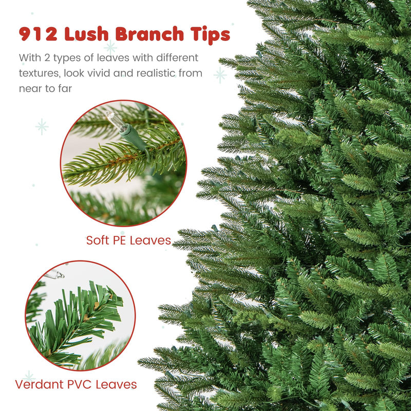 Load image into Gallery viewer, Goplus 6ft Pre-Lit Artificial Christmas Tree with 500 Warm-White Incandescent Lights