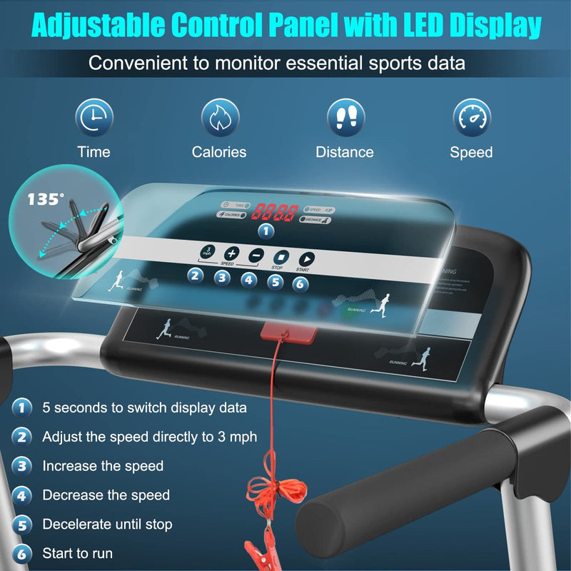 Load image into Gallery viewer, 2.25HP Folding Treadmill - Goplus