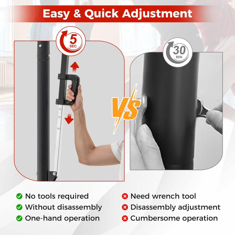 Load image into Gallery viewer, Goplus Portable Basketball Hoop Outdoor, 7.9-10 FT Basketball Goal System w/ 44 Inch Shatterproof Backboard