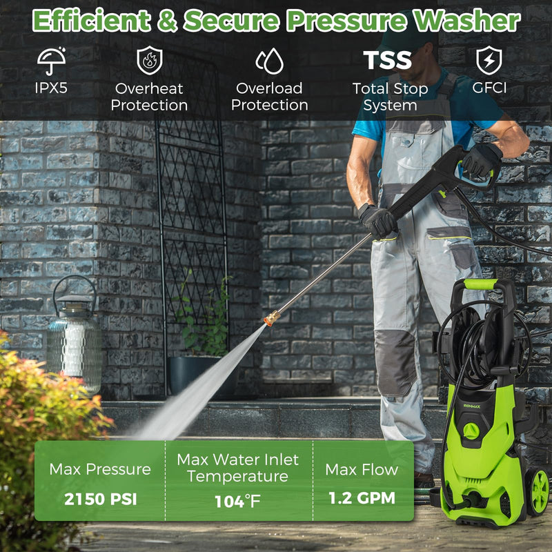 Load image into Gallery viewer, Goplus 2150PSI 1.2GPM Power Washer with 4 Quick Connect Nozzles