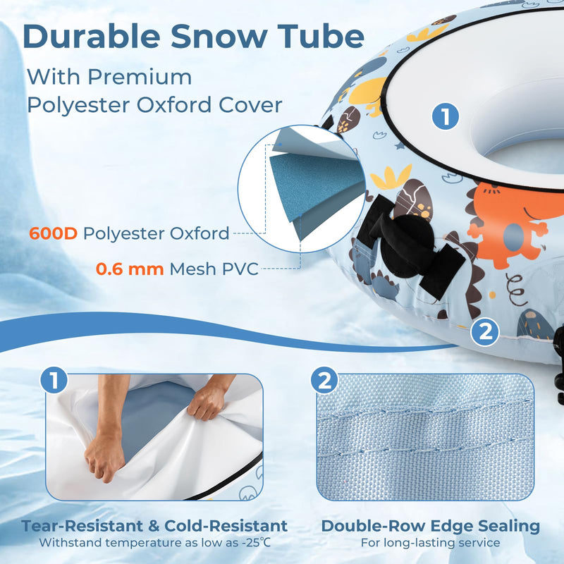 Load image into Gallery viewer, Goplus Snow Tube, 52" Inflatable Snow Sled w/Premium Polyester Oxford Cover