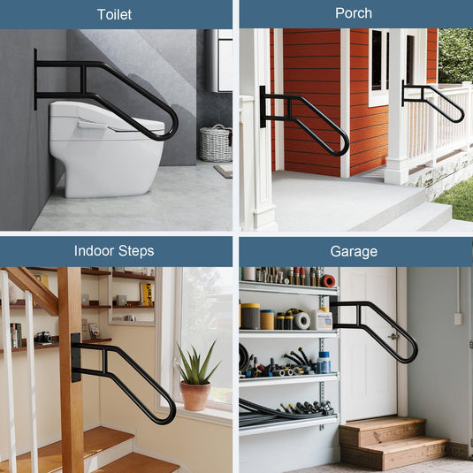 Goplus Non-Slip Wall Mount Stair Hand Railing Grab Bar for Elderly Kids Pregnant Women