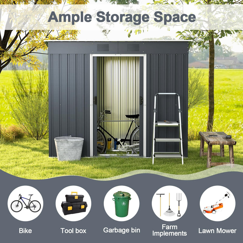 Load image into Gallery viewer, Goplus Outdoor Storage Shed with Floor Base