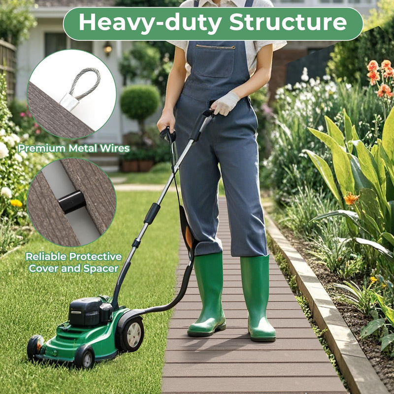 Load image into Gallery viewer, Goplus 8 FT Garden Pathway, Outdoor Roll Out Straight Walkway Patio Path, 95” x 21.5 ” x 0.5”