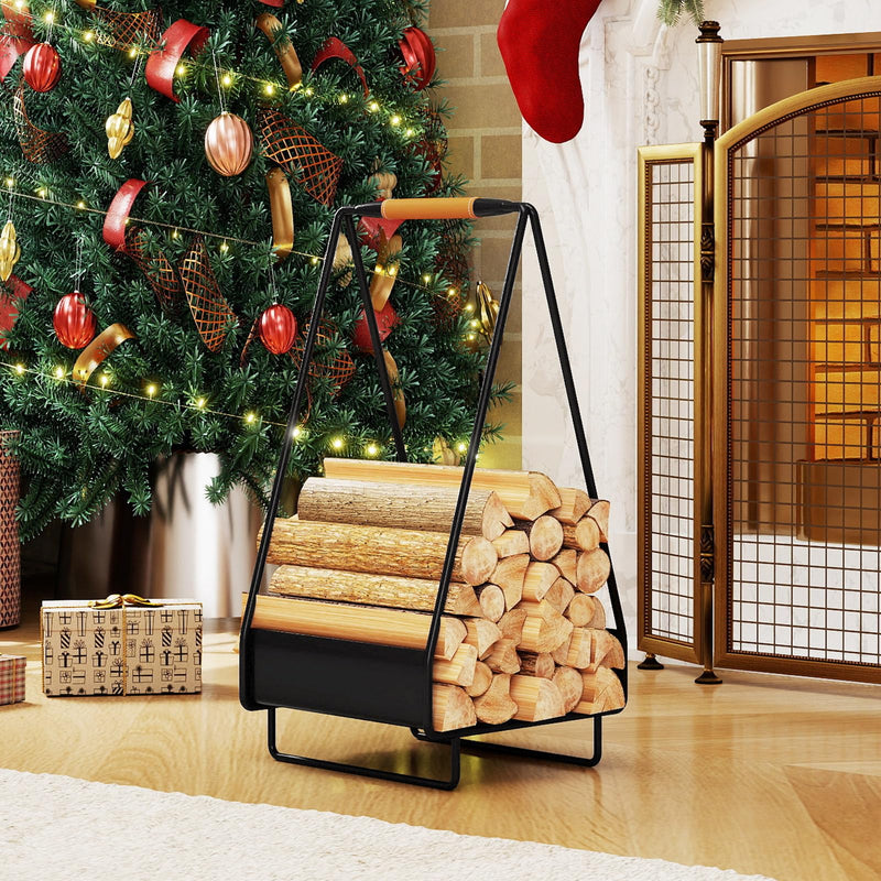 Load image into Gallery viewer, Goplus Heavy-duty Metal Log Holder with Handle & Square Rack