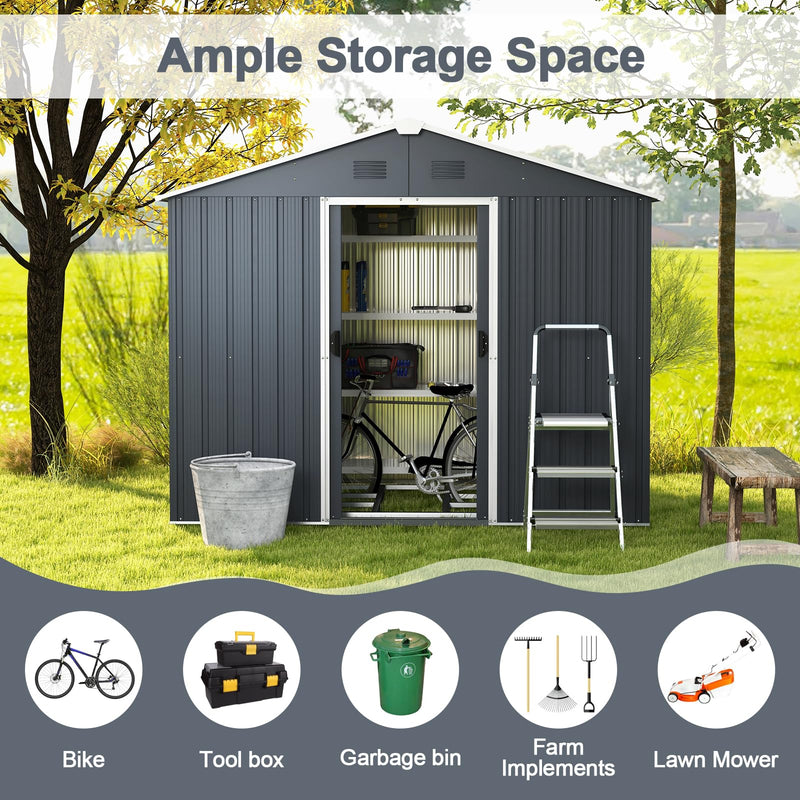 Load image into Gallery viewer, Goplus Outdoor Storage Shed with Floor