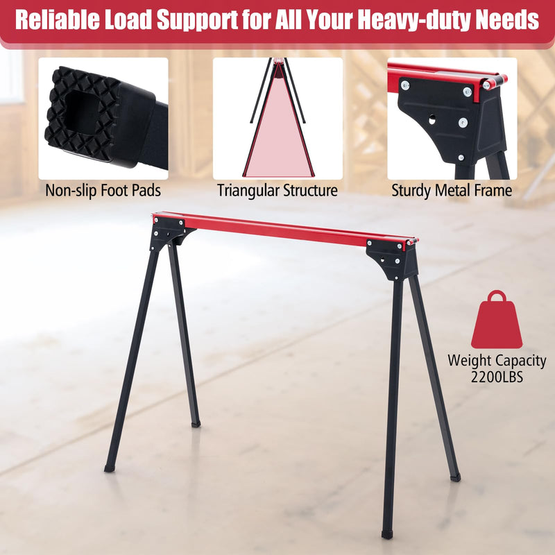 Load image into Gallery viewer, Goplus Saw Horses 2 Pack Folding