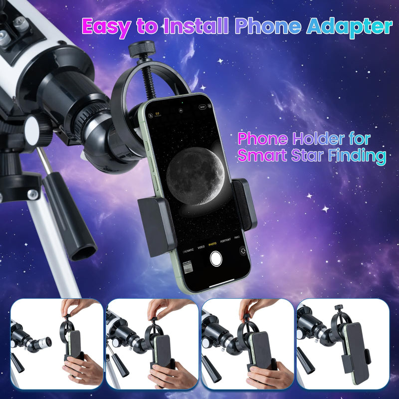 Load image into Gallery viewer, Goplus 70 MM Aperture Refractor Telescope for Beginners & Adults