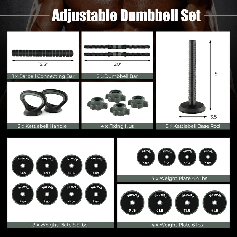 Load image into Gallery viewer, Goplus Adjustable Dumbbell Set